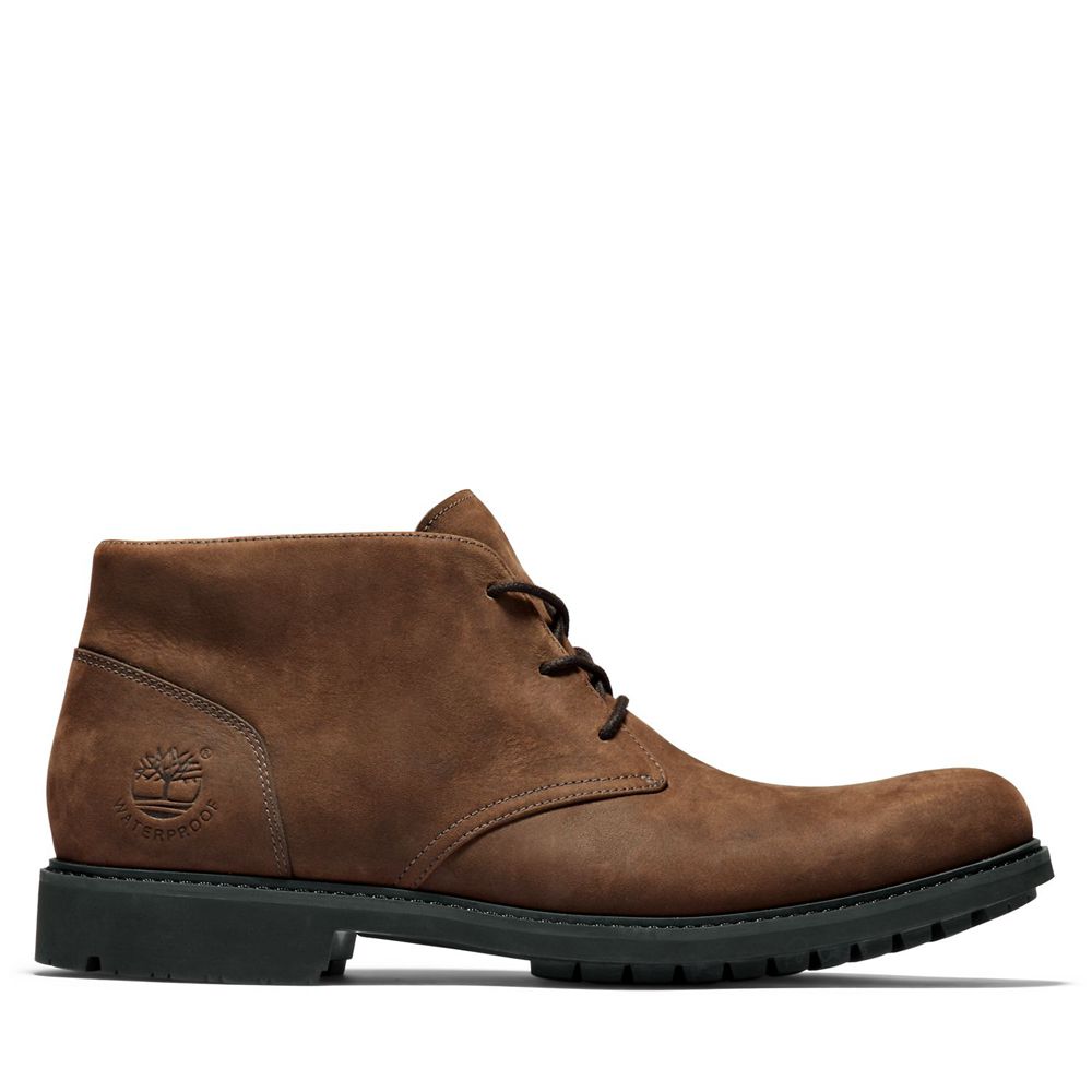 Timberland Chukka Μποτακια Ανδρικα Καφε - Stormbuck Waterproof - Greece 1659370-LE